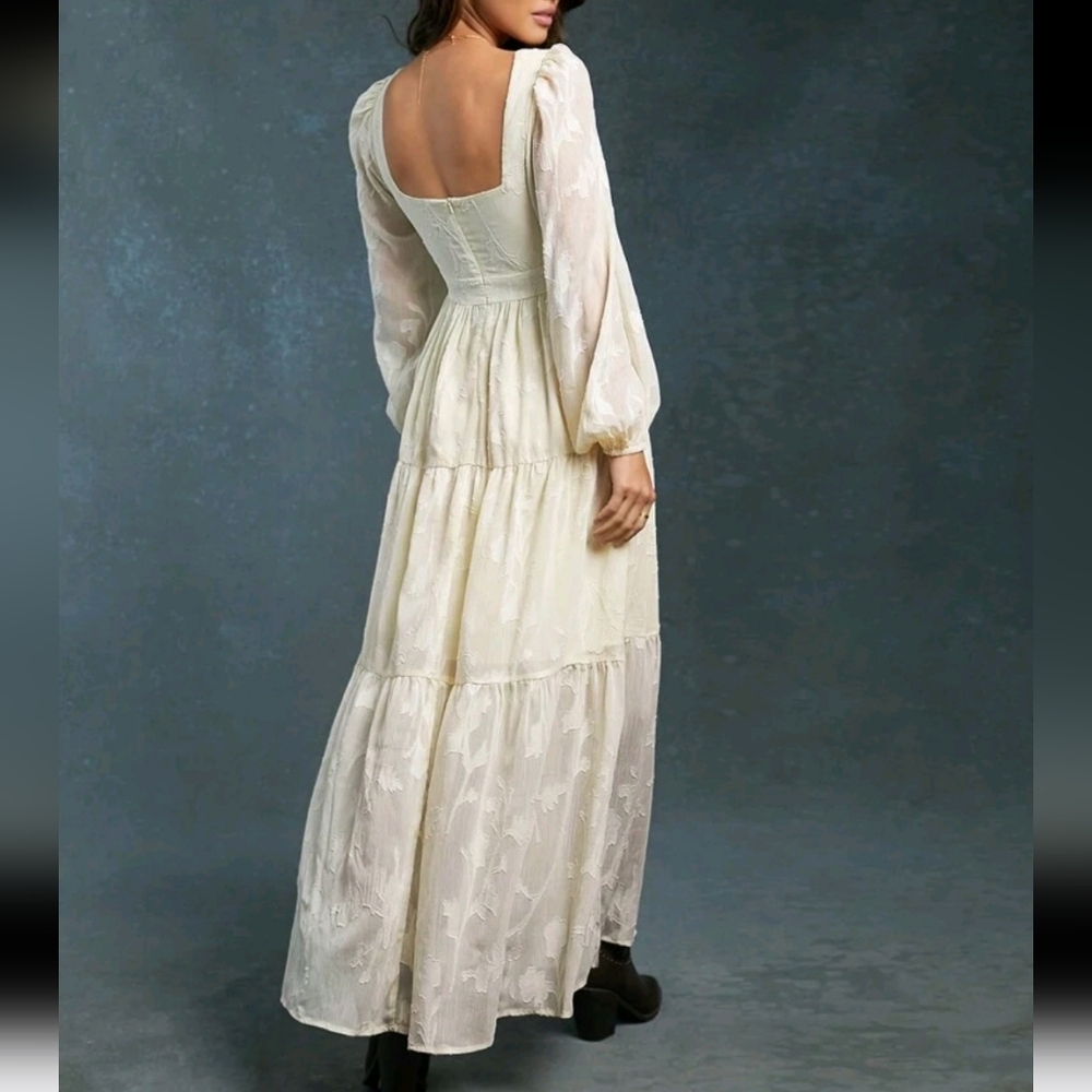 Cut-Out Midi Long Sleeve Dress - Picture 2 of 4